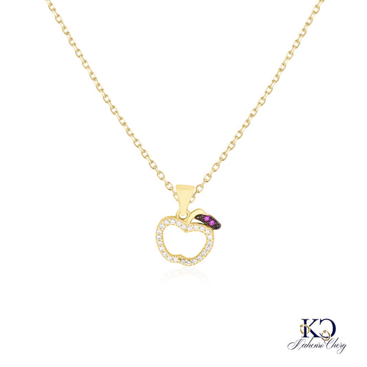 Chain with apple 14k yellow gold